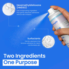 Safe n' Simple adhesive remover spray skin-clean-finish prepares skin for barrier products.