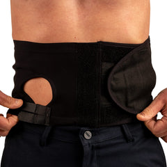 Safe n' Simple ostomy belt with glove design for easy wearing and secure fit