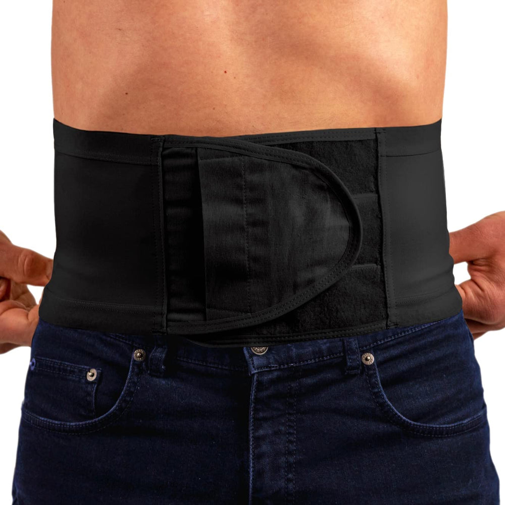 Safe n' Simple ostomy belt front view for daily comfort and reliable support.