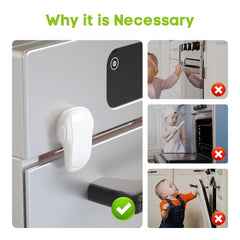 SAFELON oven lock during use demonstrates one-handed operation for quick access