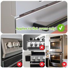 Locking in the closed position to keep toddlers safe during cooking