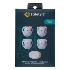 Safety 1st Adhesive Magnetic Lock System front view concealing cabinets for child safety