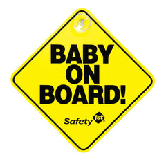Safety 1st Baby On Board Sign 2-pack with suction cups for easy window attachment.