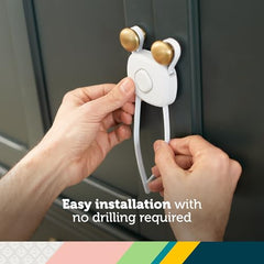 Safety 1st OutSmart Flex Lock adjustable-fit 3–8 inches apart on cabinets.