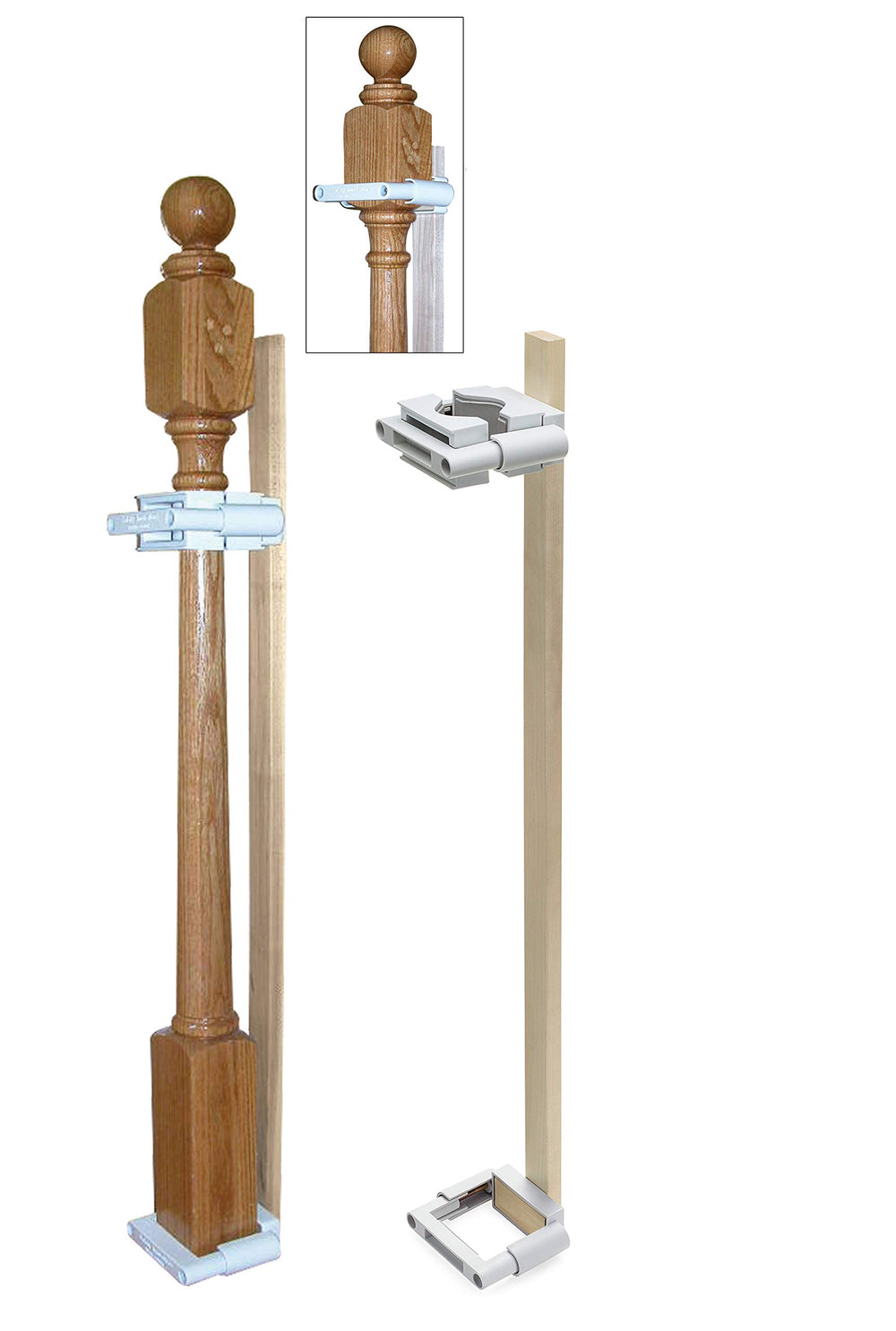 Safety Innovations no hole gate mount clamps securing post without drilling