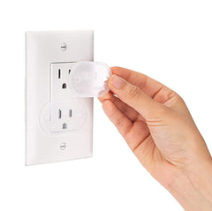 Safety Innovations Ultimate Outlet Safety Cap neatly fits a socket, reducing toddler reach.