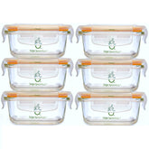 Sage Spoonfuls tough-glass tubs six-pack for safe storage