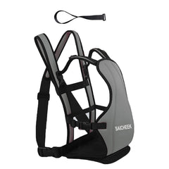 Saicheek toddler travel seat on suitcase for easy family travel.