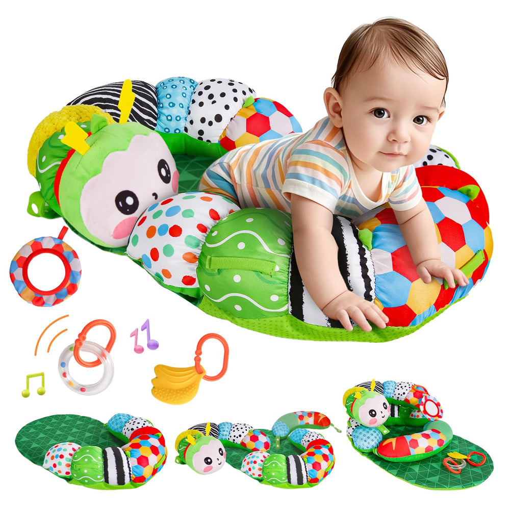 SAIMAND caterpillar tummy time pillow provides early sitting support for babies.