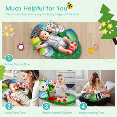 SAIMAND detachable pillows enable customizable playtime for newborns.