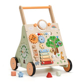 SainSmart Jr wooden baby walker with sturdy frame for early steps.