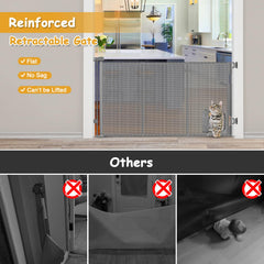 Sair Pet durable PVC mesh gate protects floors from scratches.