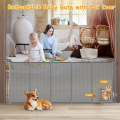 Sair Pet extra-wide retractable gate in doorway for easy pet management