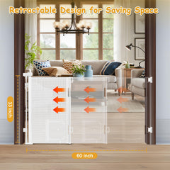 Sair Pet one-hand operation highlights smooth retractable gate use.