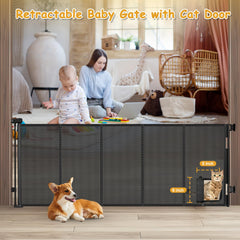 Sair pet gate mesh detail shows durable, anti-scratch construction.