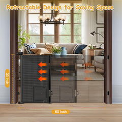 Sair Pet safe durable PVC mesh gate resists scratches by pets.