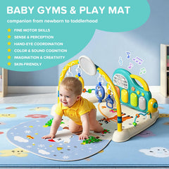 SAKAKI Baby Play Mat piano keys with LED lighting encourage interactive musical play for babies.