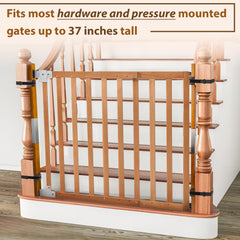 Easy installation with included hardware makes stairway gate mounting quick and stable.