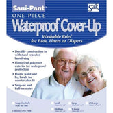 Salk Sani-Pant Cover-Up front view with snap-on XL for quick diaper changes