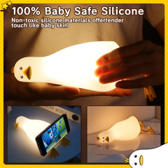 SALUOKE duck night light with seven colors for cozy mood lighting