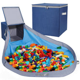 SAM AND MABEL toy storage organizer in noble blue for quick cleanup.