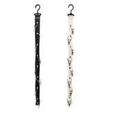SAMIQU doll organizer with hanging chain and clips keeps plush toys neatly organized.