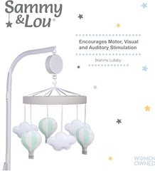 Sammy & Lou crib ring in light gray supports quick installation.