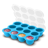 Samuelworld baby food tray with clip-on lid blue for secure portions