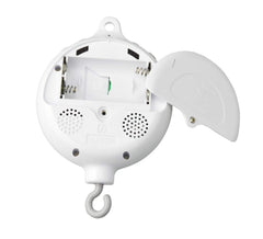 SAMYO battery-powered mobile keeps baby entertained without cords.