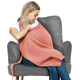 San Francisco Baby nursing cover front view offers breathable privacy for on-the-go feeds.