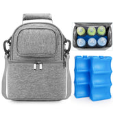 Sanchamy breastmilk cooler bag with double-layer design keeps bottles organized during travel.