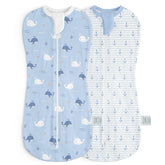SandJEST baby swaddle with whale print for cozy sleep routine