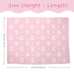 SANDJEST Bow Minky blanket travel-friendly, lightweight warmth for outings.