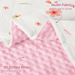 SANDJEST blanket with dotted back adds cozy warmth and style.