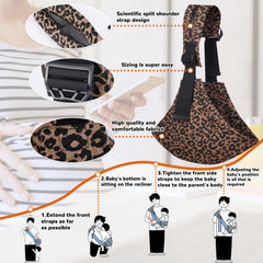 Sanilinwild Leopard ergonomic shoulder and waist belt provides balanced weight distribution