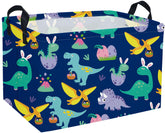 Sanjiaofen rectangular Easter dinosaur basket for organized toy storage