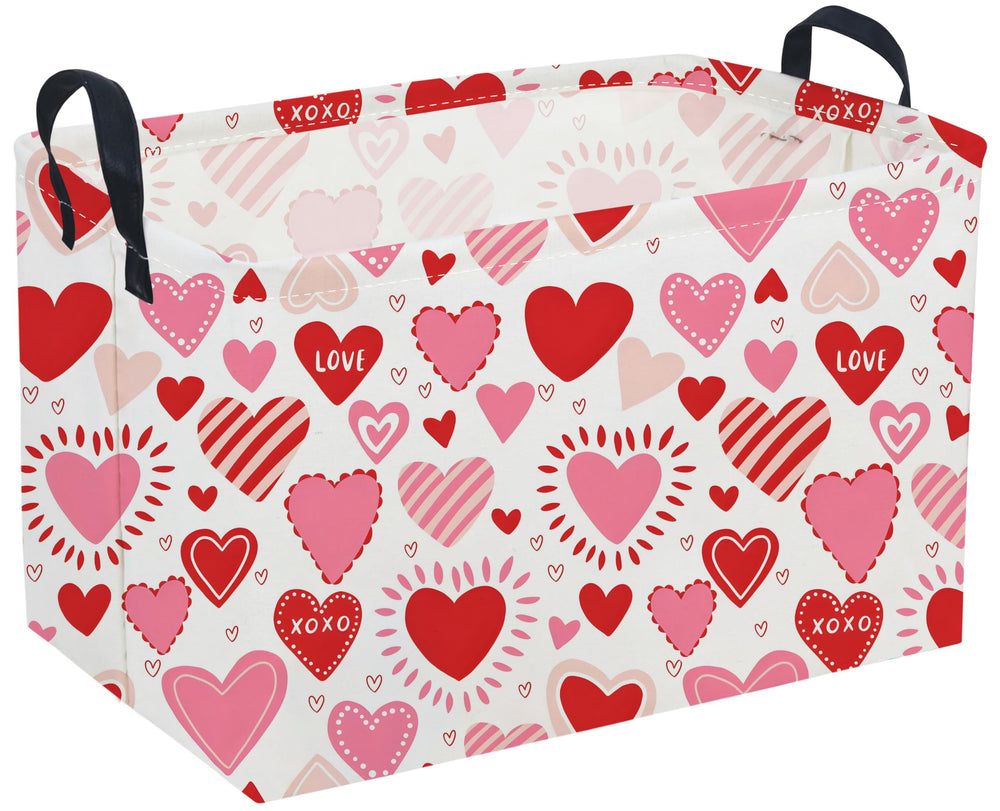 Sanjiaofen rectangular love basket front view for easy storage access