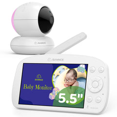 SANNCE baby monitor 1080p display for clear day and night viewing.