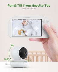 SANNCE baby monitor temperature and sound alerts for timely checks.