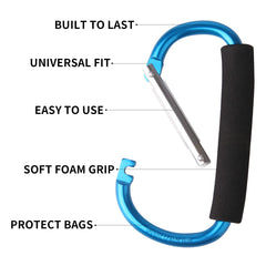 Sansheng large carabiner close-up showing durable aluminum alloy.