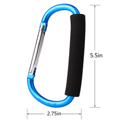 Sansheng rose-red carabiner clip for easy bag and bottle attachment.
