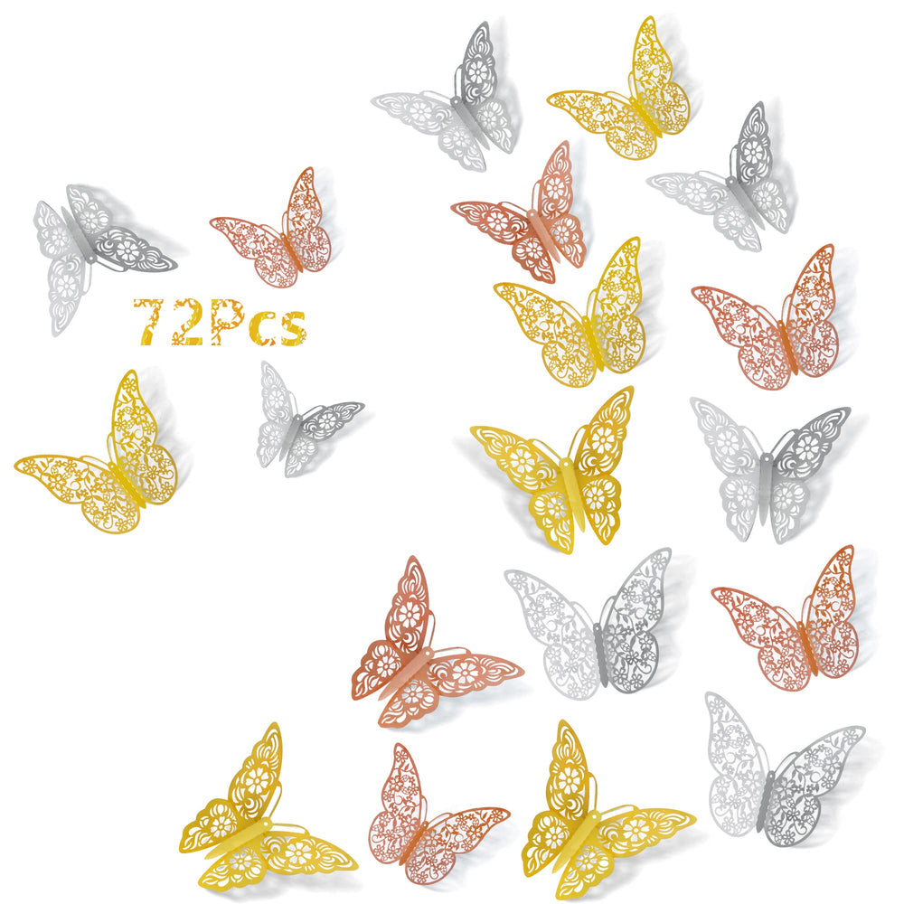 SAOROPEB 3D butterfly wall decor style 1 3-inch adds dimensional charm to walls