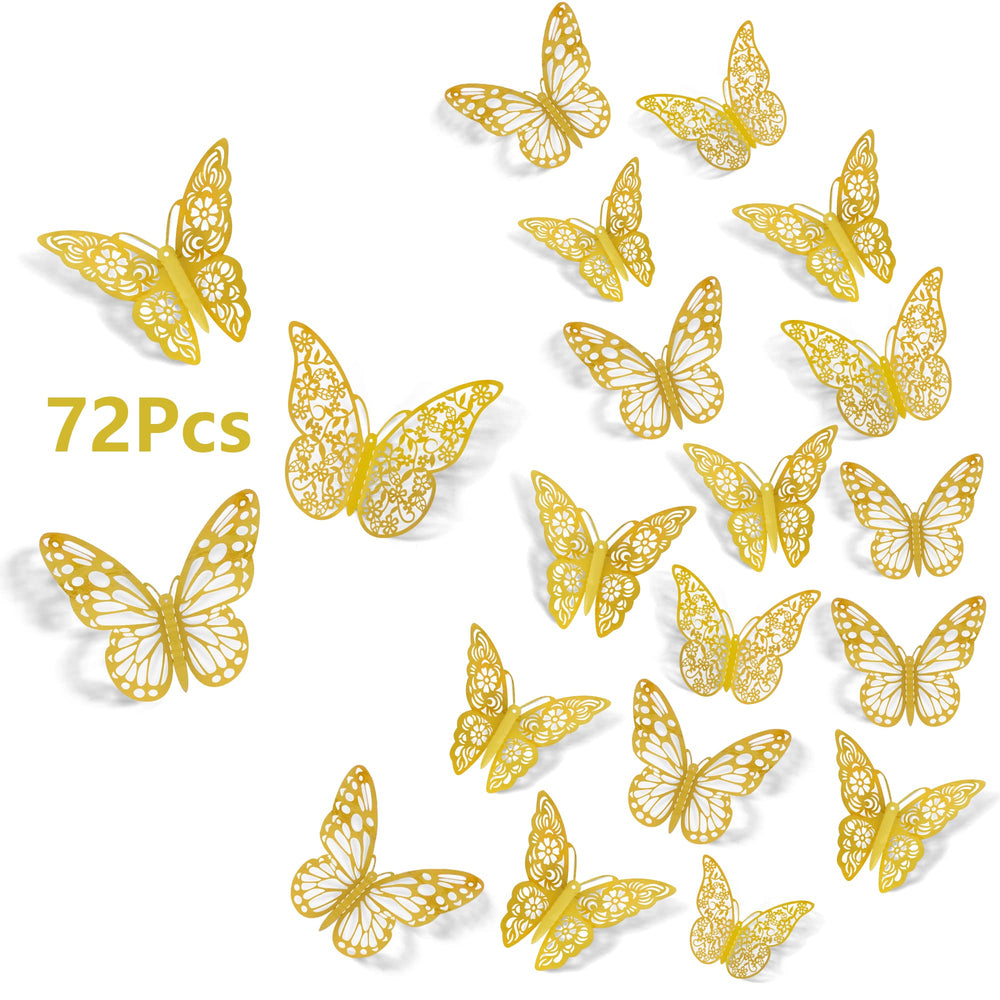 SAOROPEB 3D butterfly wall stickers style1 3in add shimmering accents to kids rooms