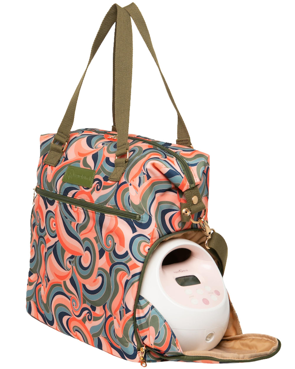 Sarah Wells Lizzy bag with insulated cooler pocket for convenient on-the-go milk storage
