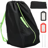 Saranna car seat travel bag open showing organized interior for travel efficiency
