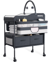 Saryocy baby changing table foldable mechanism for compact storage