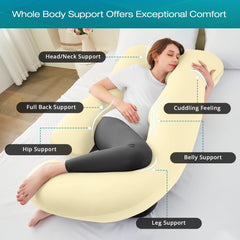 Sasttie 57-inch pillow offers full-body coverage from head to feet.
