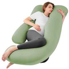 Sasttie pregnancy pillow with U-shaped design for targeted body support