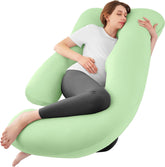 Sasttie pregnancy pillow U-shape ergonomic design supports shoulders and back for restful sleep.