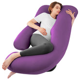 Sasttie pregnancy pillow U-shaped design provides ergonomic support for shoulders and back.